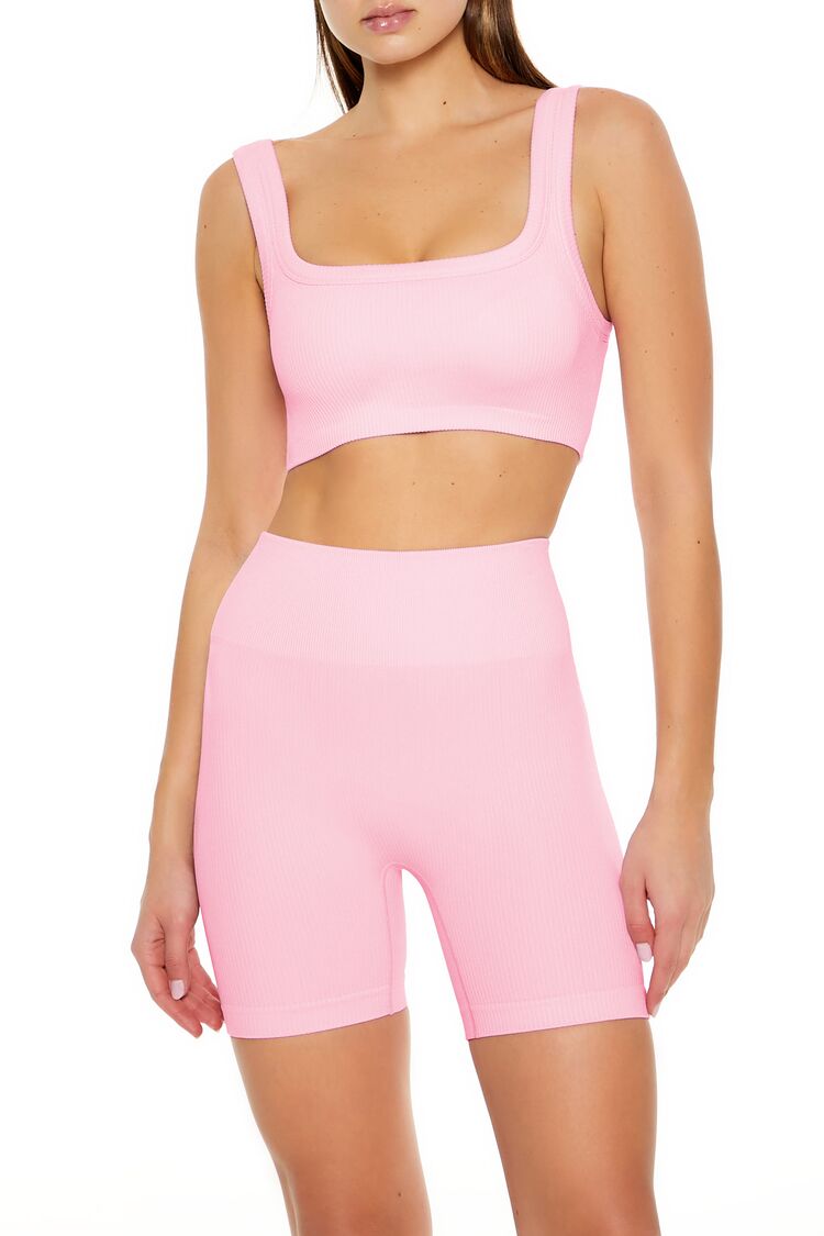 Seamless Square-Neck Sports Bra