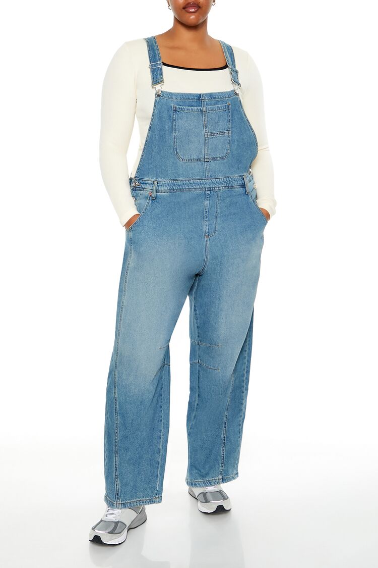 Plus Size Denim Overalls