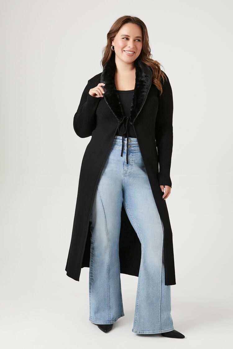 Addition Elle Plus Size Longline Cardigan Sweater Plus Size 1X