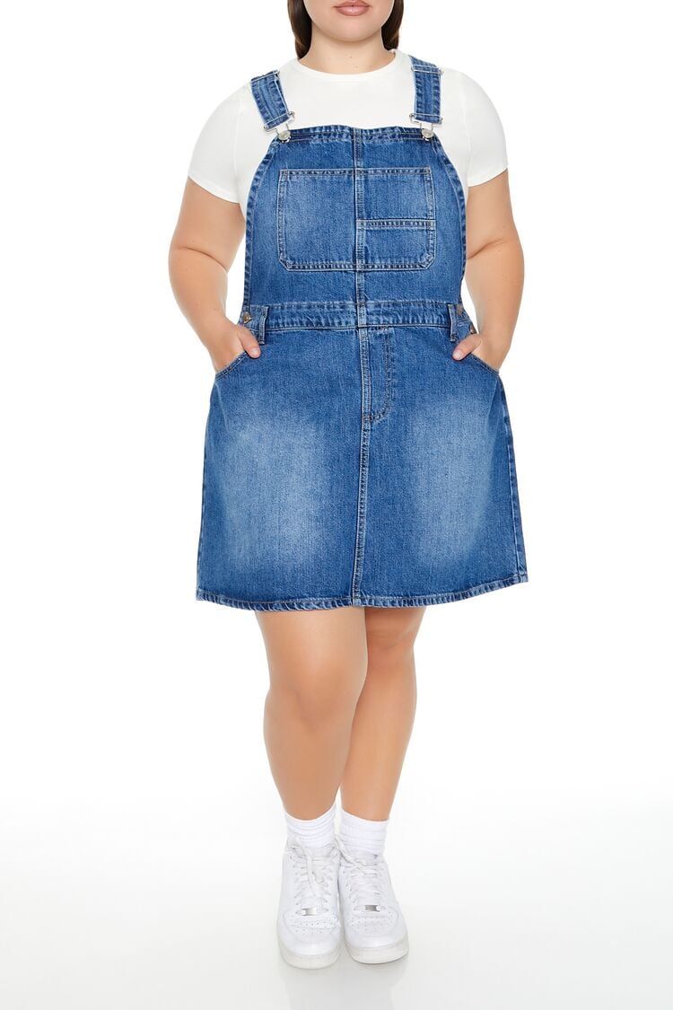 Plus Size Denim Overall Dress Forever 21