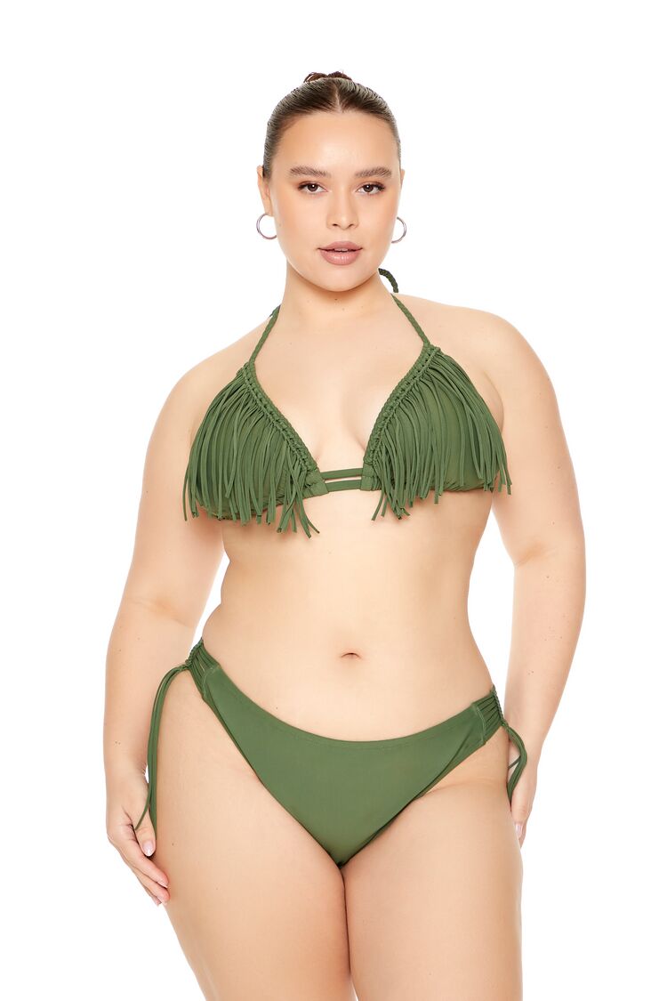 Plus Size Fringe Bikini Bottoms