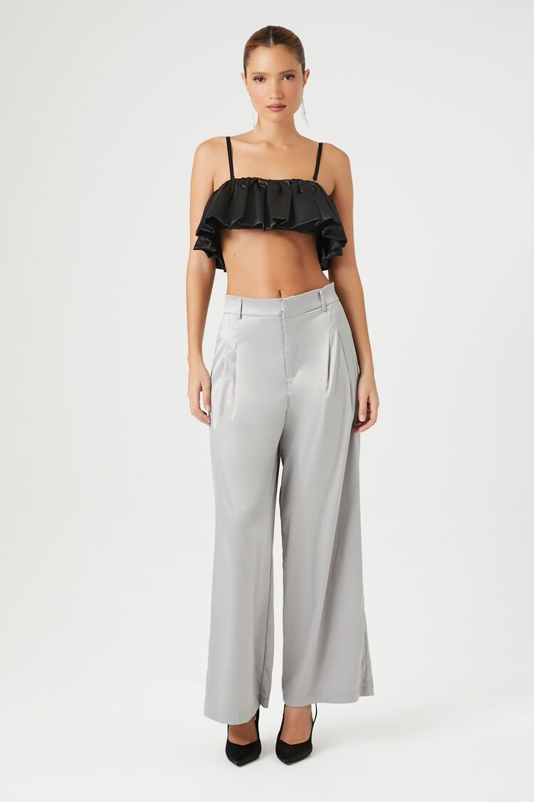 Satin Wide-Leg Trousers | Forever 21