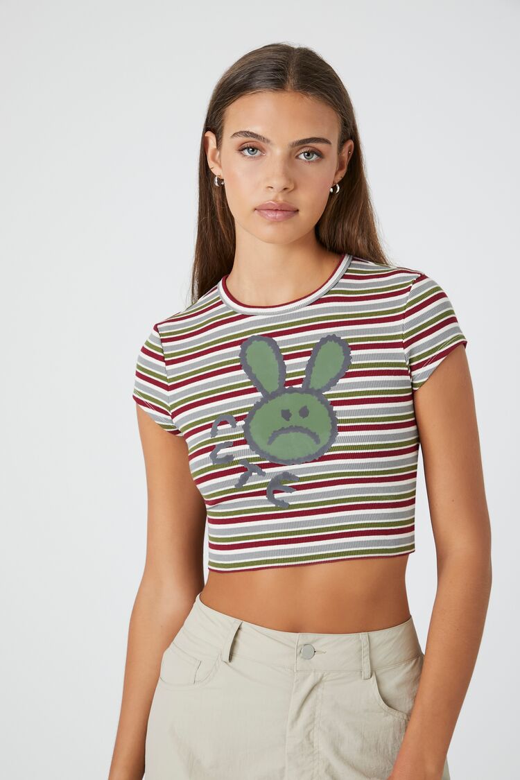 Cute Rabbit Graphic Cropped Tee | Forever 21