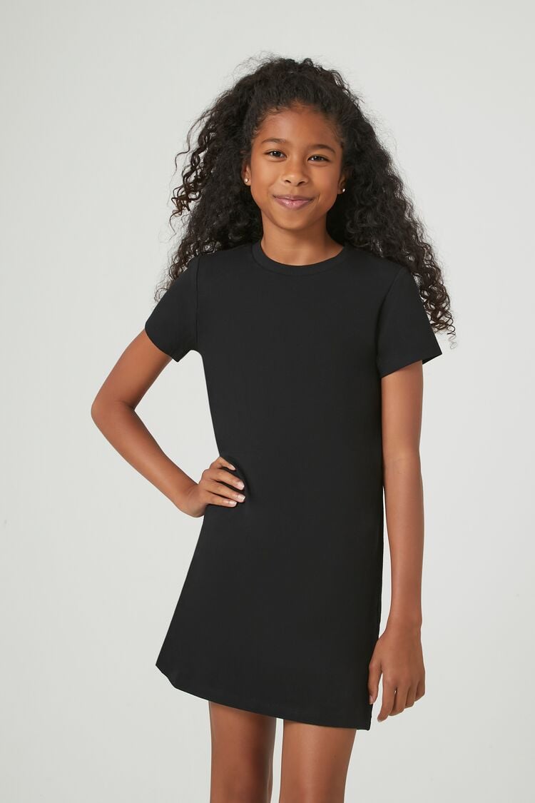 Girls black fashion dress shirt