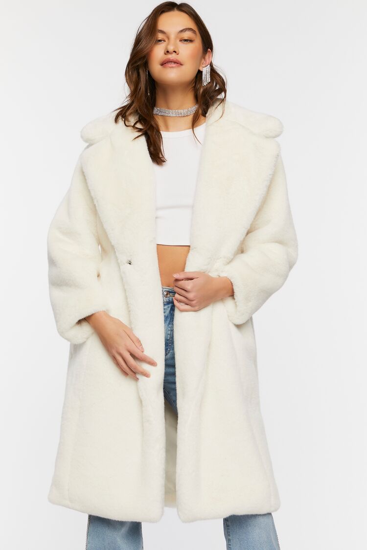 Faux Fur Belted Coat