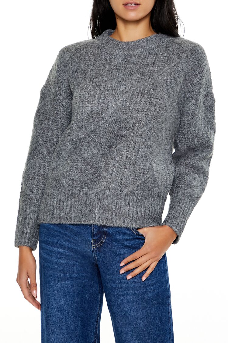 Textured Marled Knit Sweater