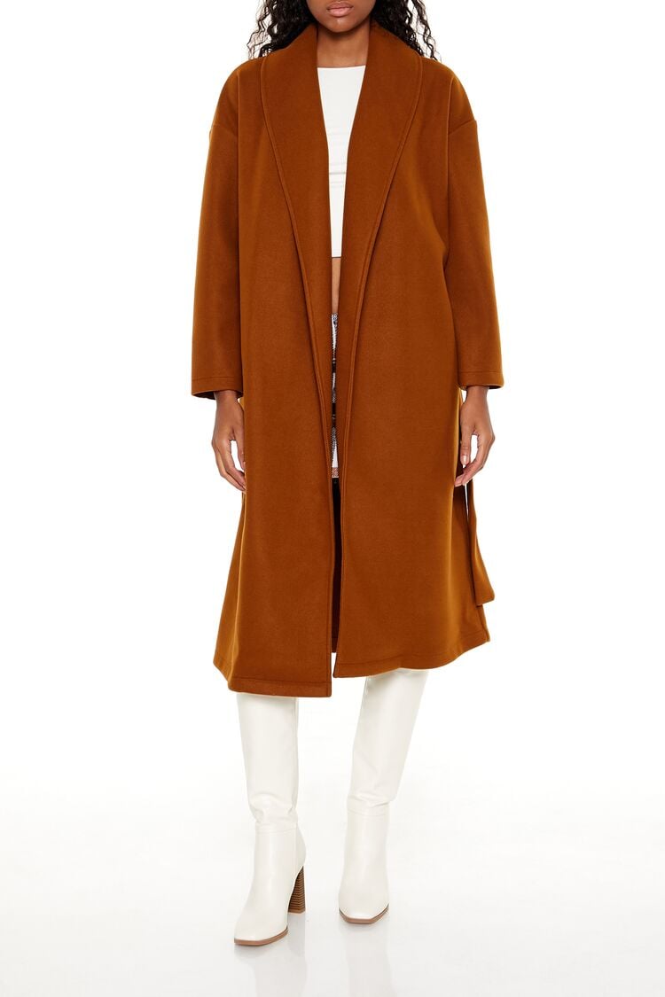 Tie-Waist Trench Wrap Coat