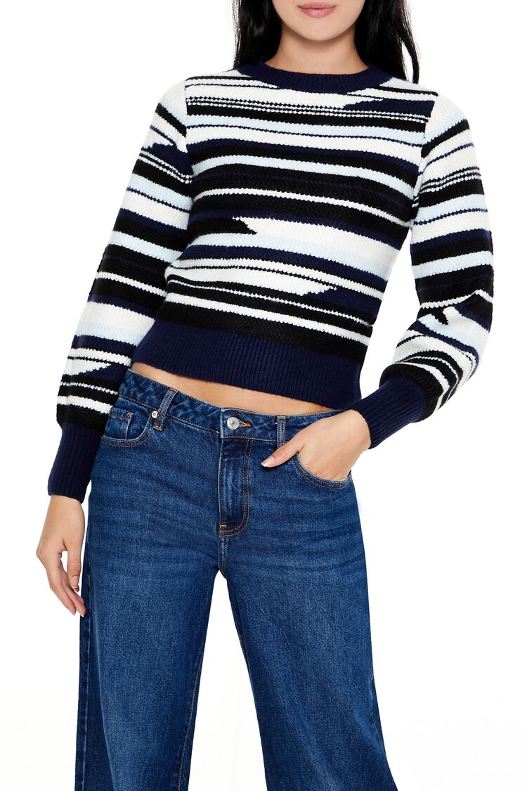 Abstract Striped Sweater