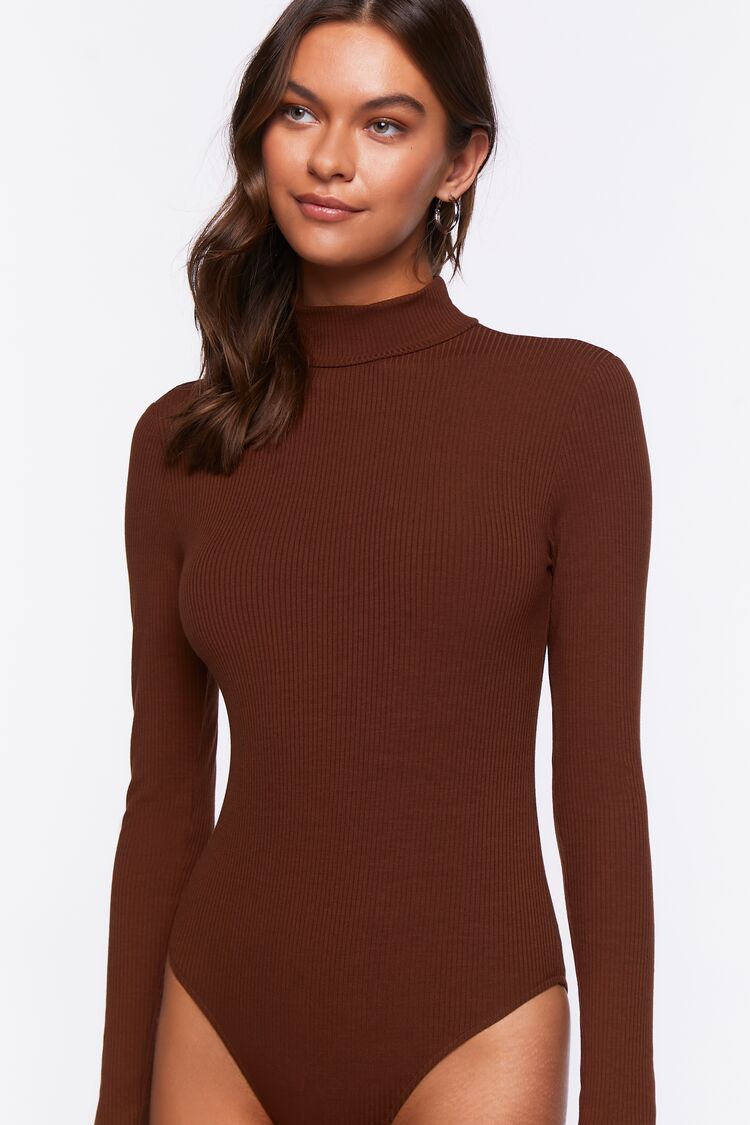 ribbed mockneck bodysuit