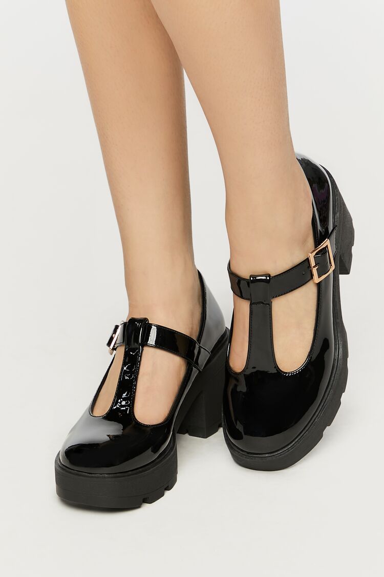 Patent T Strap Mary Jane Shoes