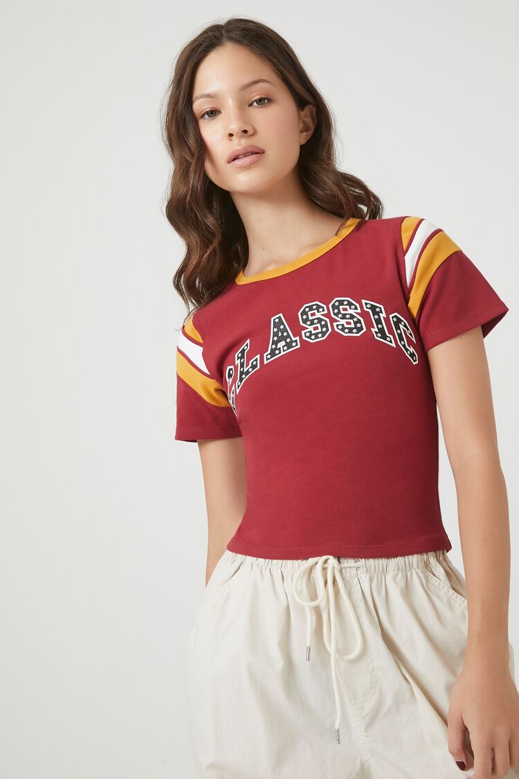 Classic Graphic Ringer Baby Tee | Forever 21