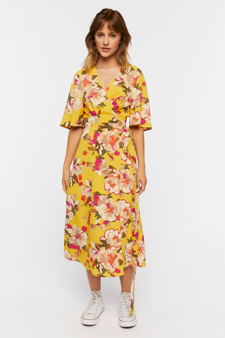 forever 21 midi wrap dress