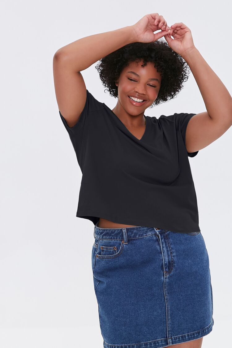 Plus Size Basic Cotton Tee