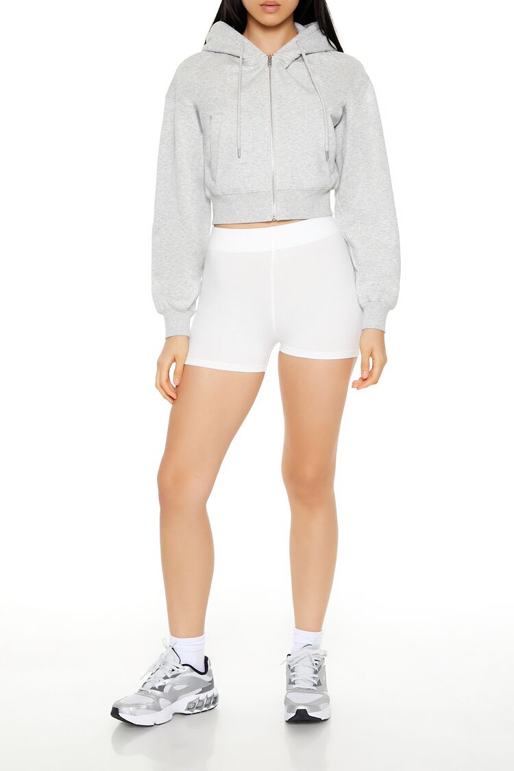 Cotton-Blend Biker Shorts