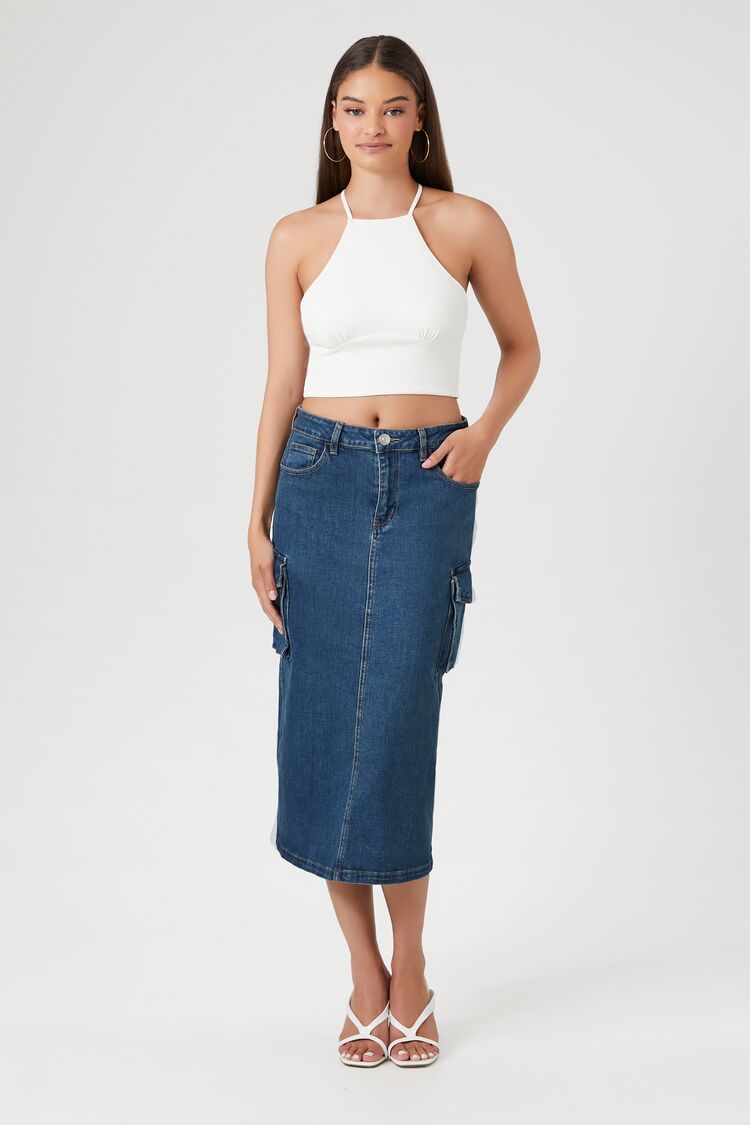 Centre slit fleece cargo skirt, Twik, Women's Midi Skirts & Mid-Length  Skirts