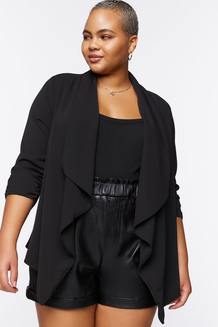 Plus Size Waterfall Blazer