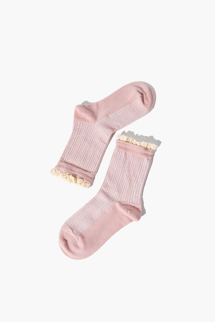 Girls Lace-Trim Crew Socks (Kids)