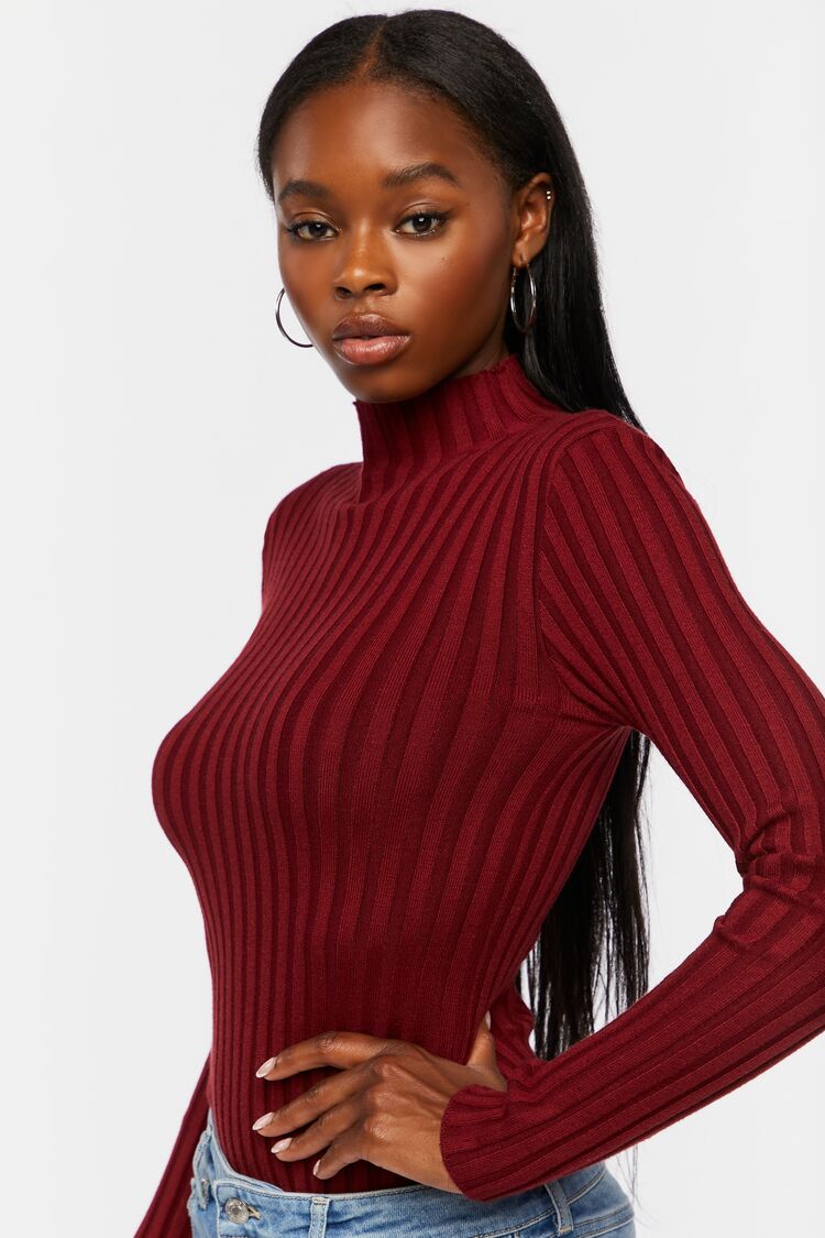 lettuce edge mock neck bodysuit