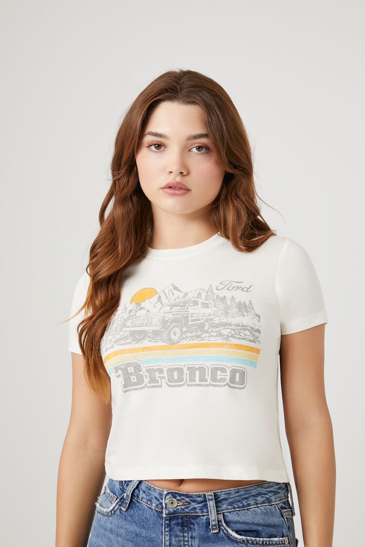 Ford Bronco Women's Relaxed Crop T-Shirt