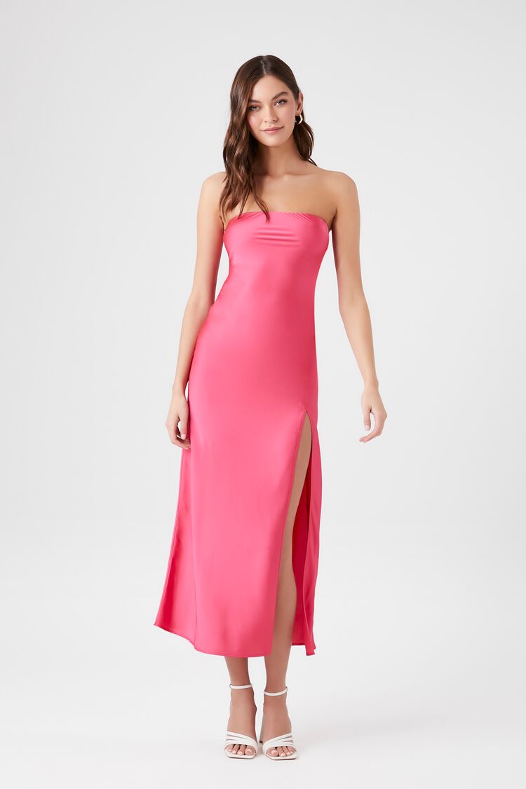 Forever 21 pink satin dress best sale