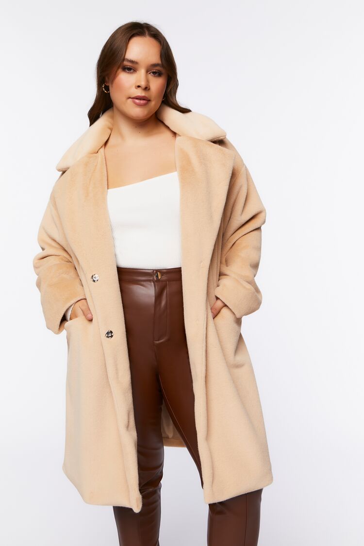 Plus Size Faux Fur Coat