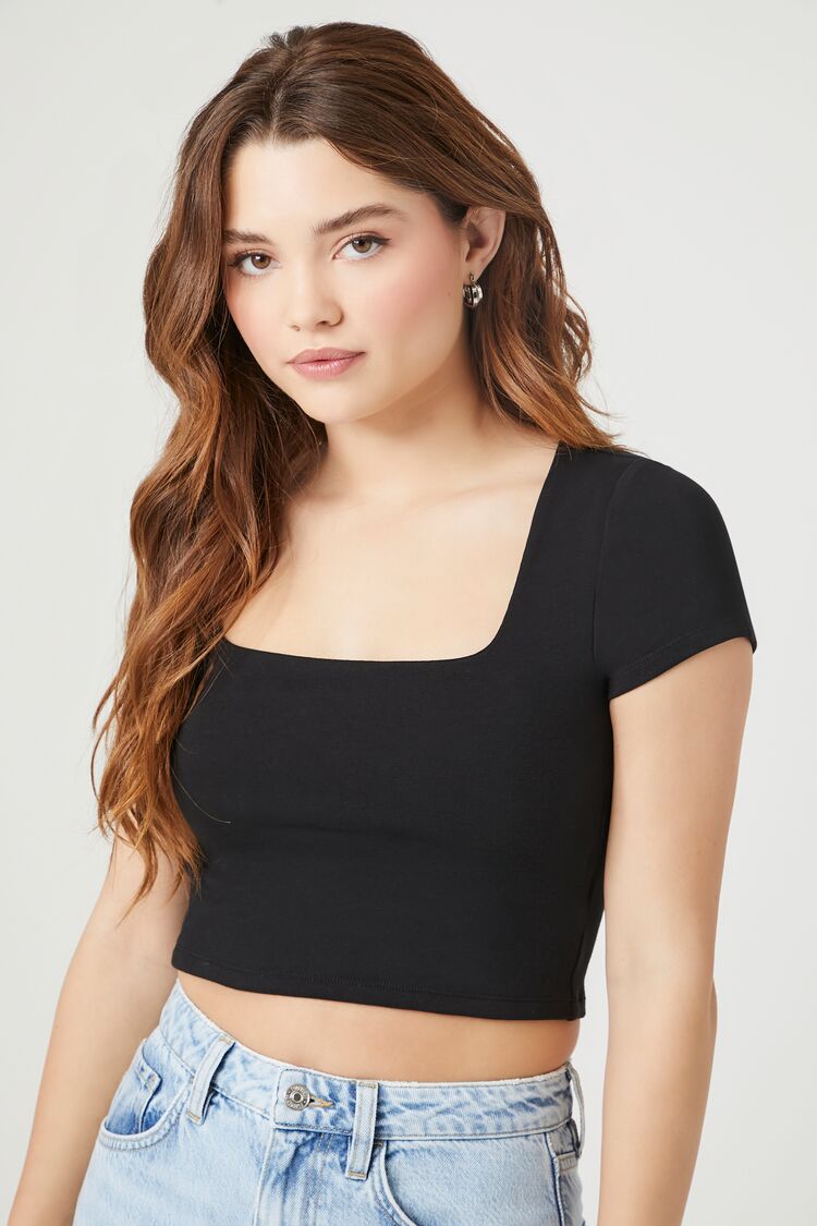 Square neck top store forever 21