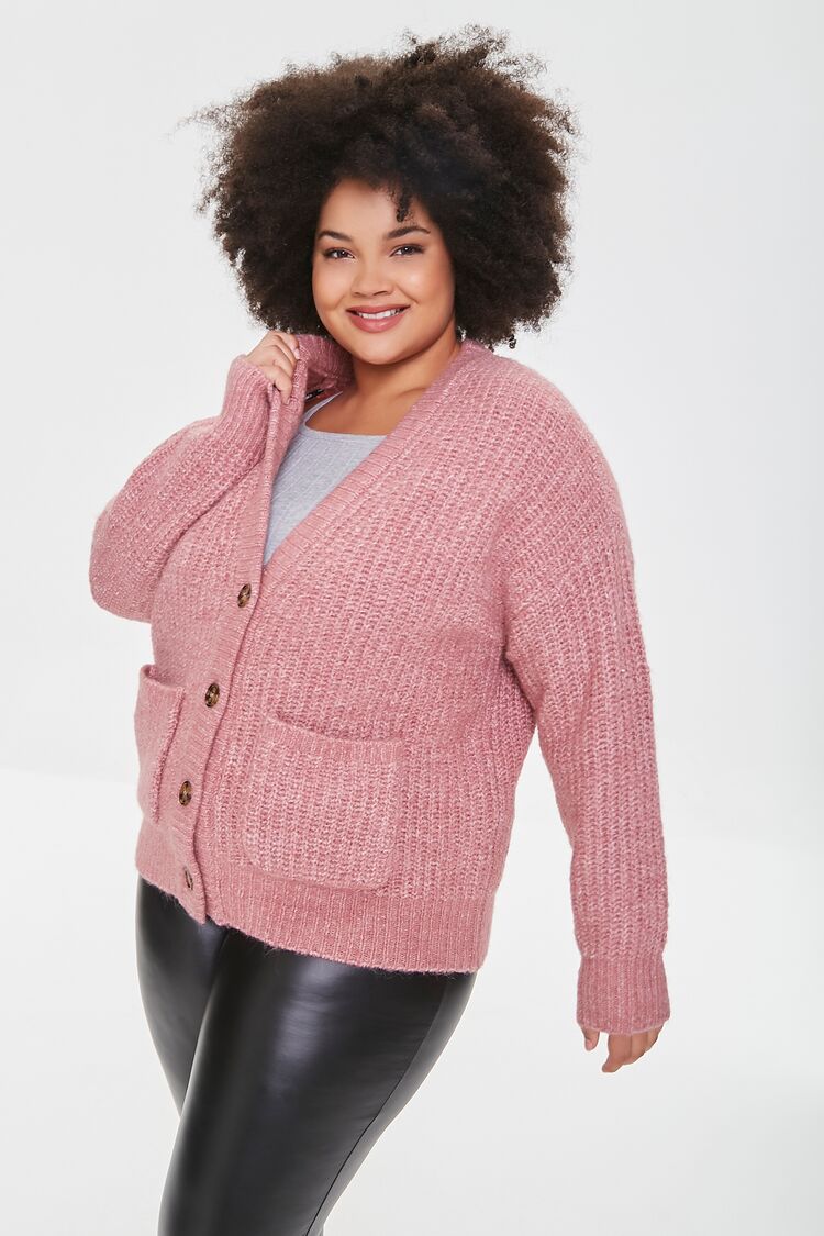 Plus Size Buttoned Cardigan Sweater   00447982 02 