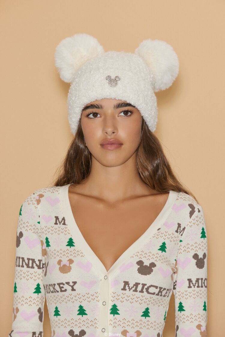 Disney Mickey Mouse Pom Pom Beanie