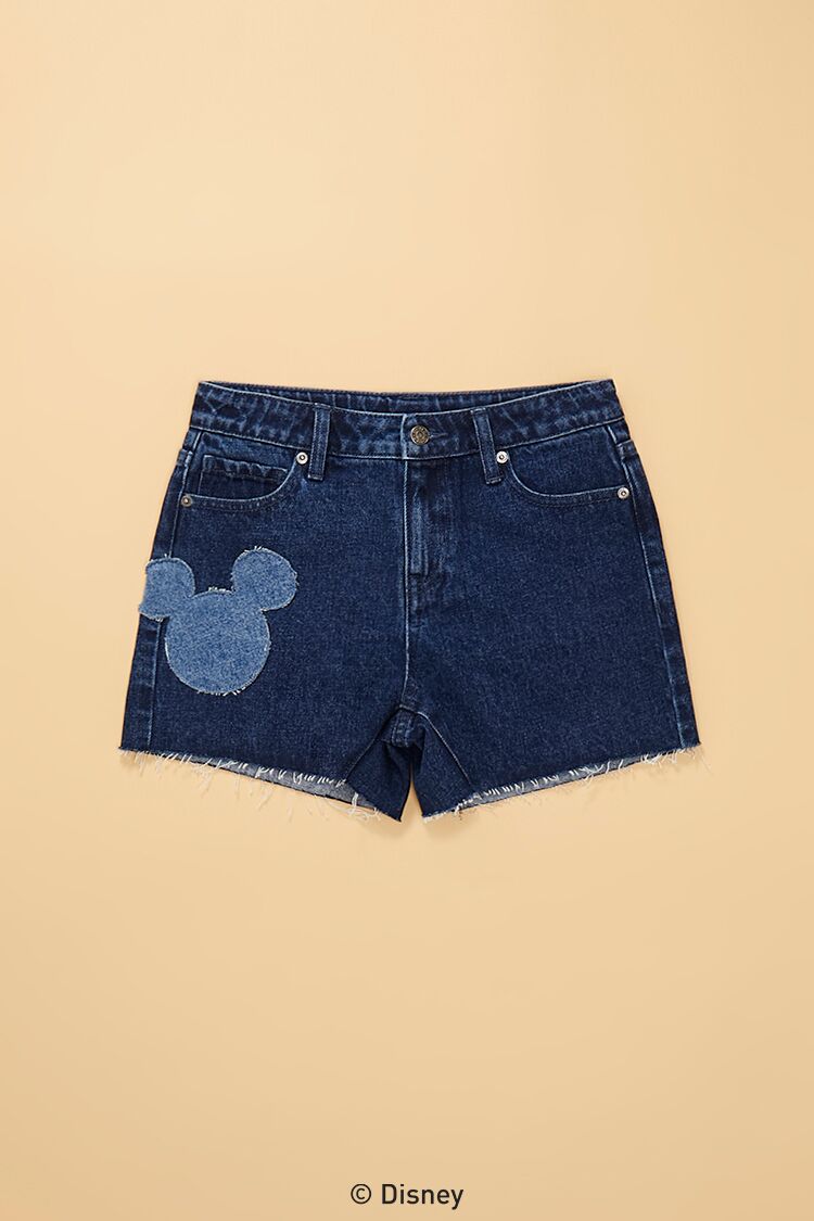 Painted Sun Shorts | Waist: 32 | Disney Shorts Women | good Mickey Shorts for Women | Women Disney Shorts | Disney Denim | Disney Jeans