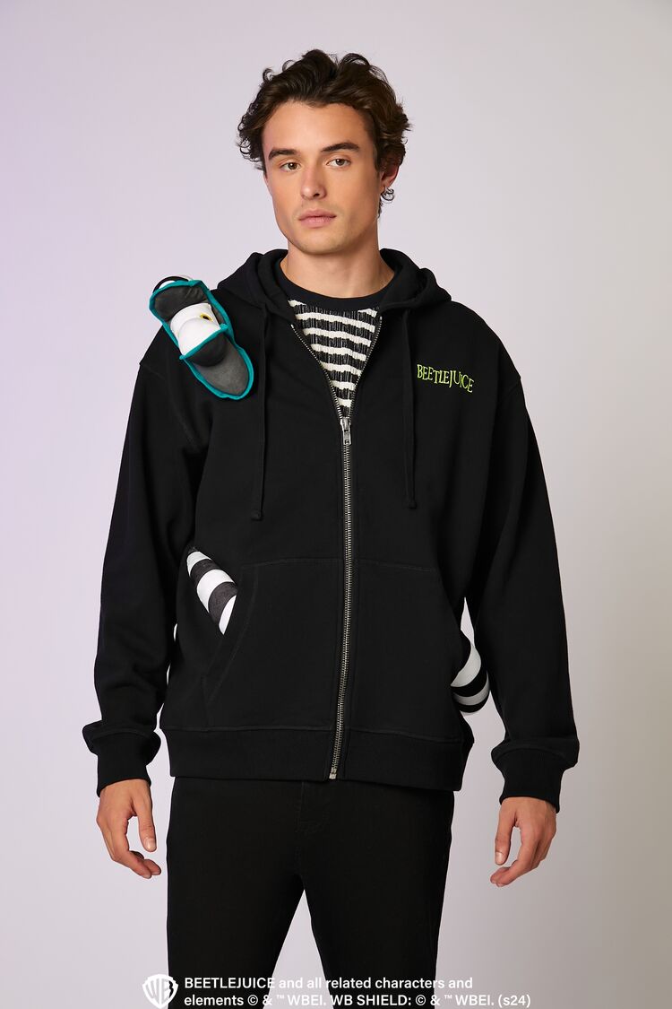 Forever 21 black zip up hoodie hotsell