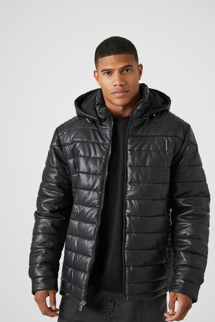 Hooded puffer jacket forever 21 sale