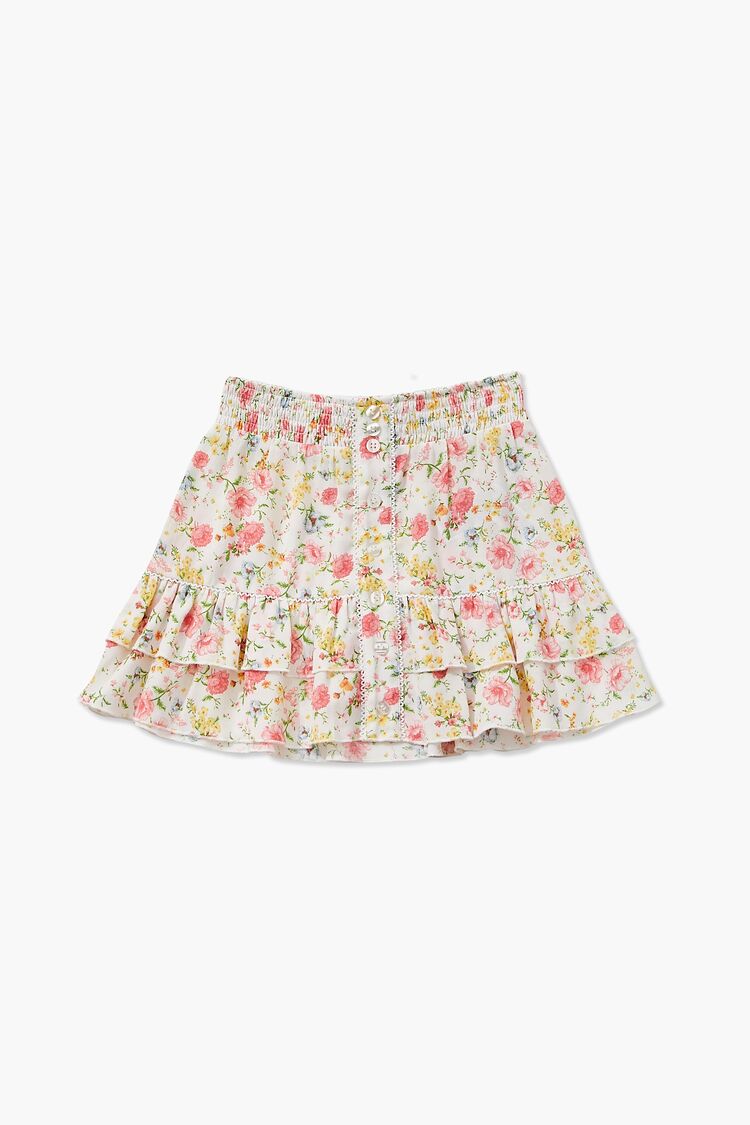 Girls Floral Flounce Skirt (Kids)