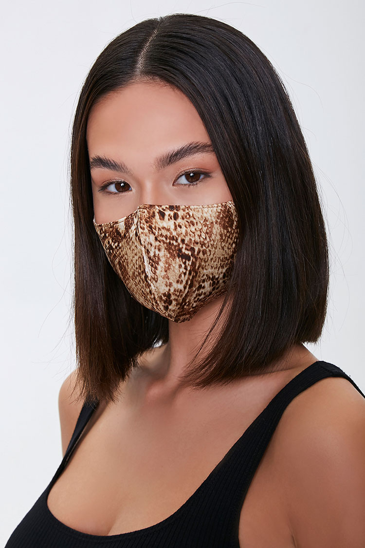 Snake Print Face Mask