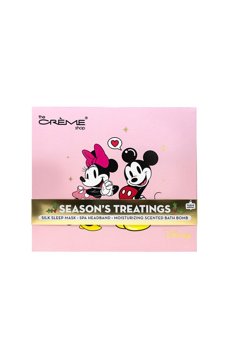 The Crème Shop Disney Minnie Mickey Mouse Cosmetic hotsell Bag, Bath Bombs, Sheet Mask