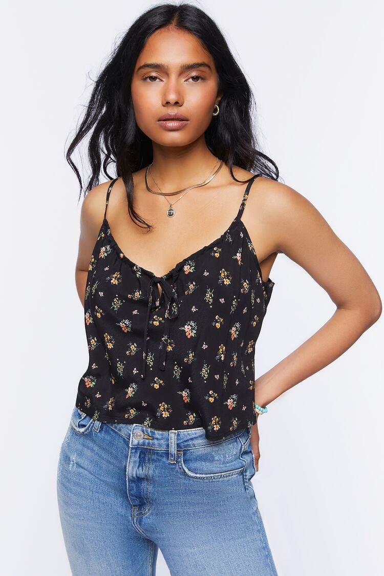 Cropped Floral Print Cami