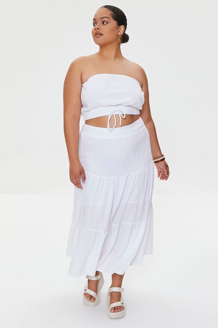 womens tiered maxi skirt