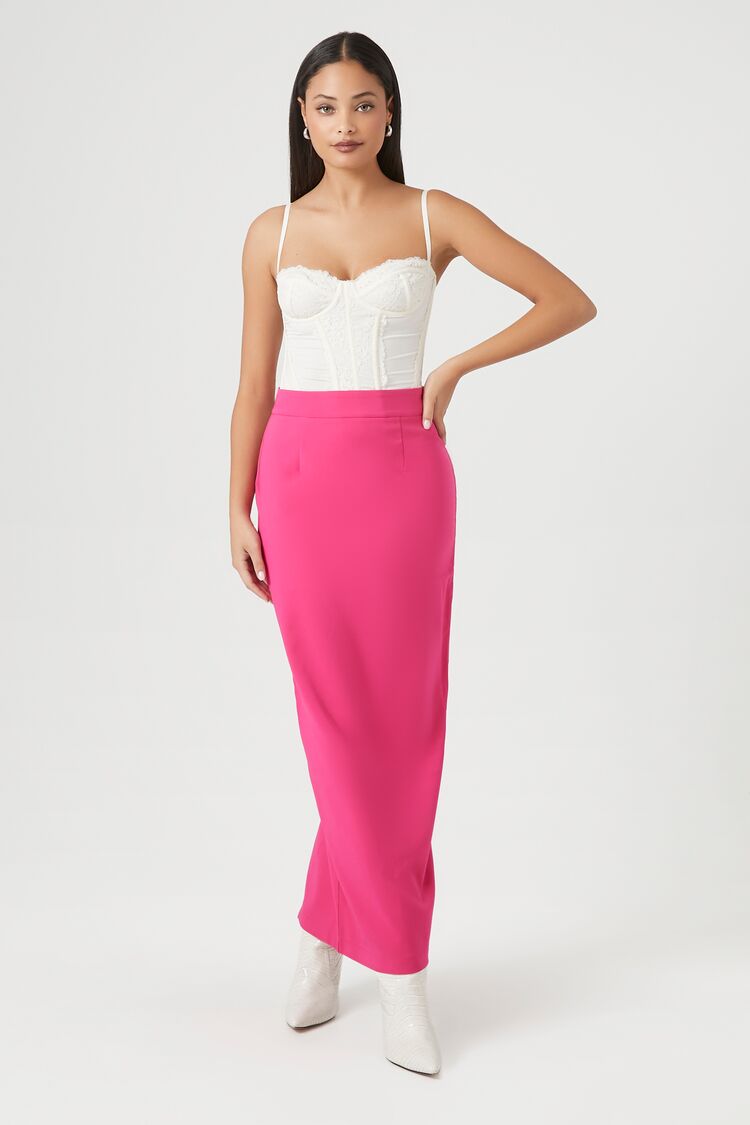 Chiffon Maxi Column Skirt