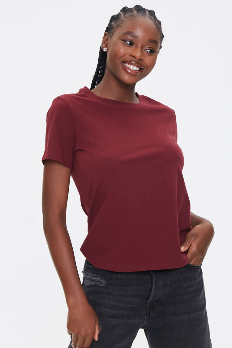 forever 21 basic crew neck tee