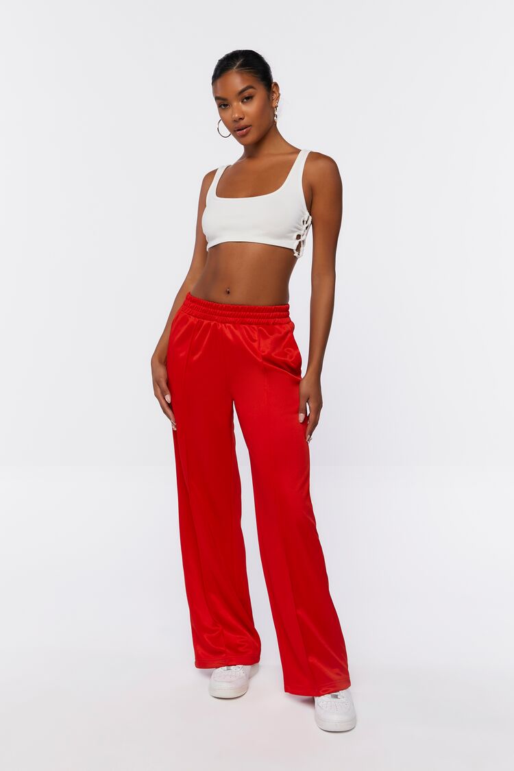 Wide-Leg Mid-Rise Pants