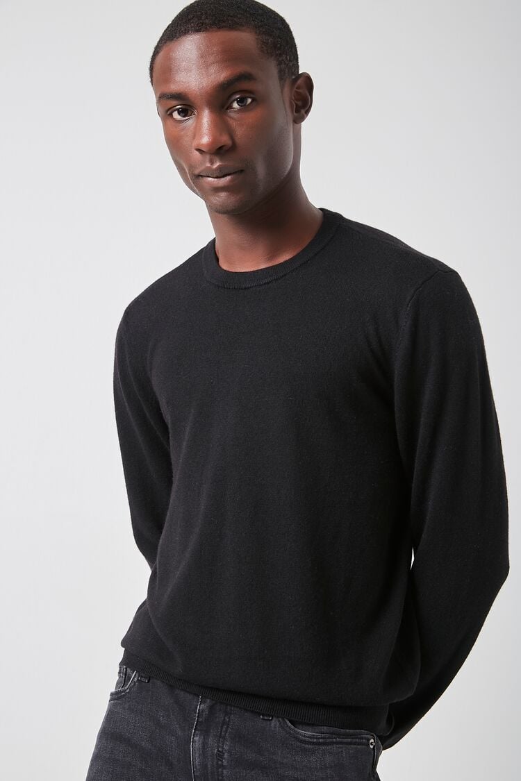 Cashmere-Blend Crew Neck Sweater