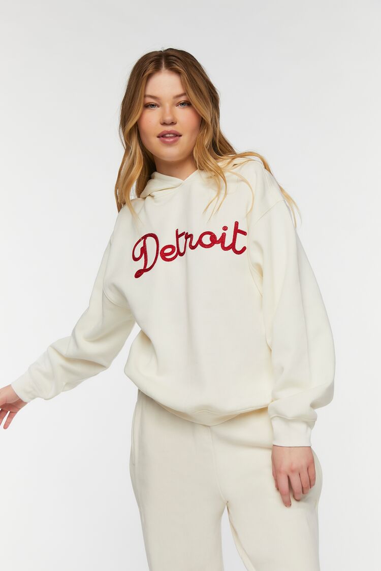 Detroit Embroidered Grey Cropped Zip-Up Hoodie – Kiloh + Co.