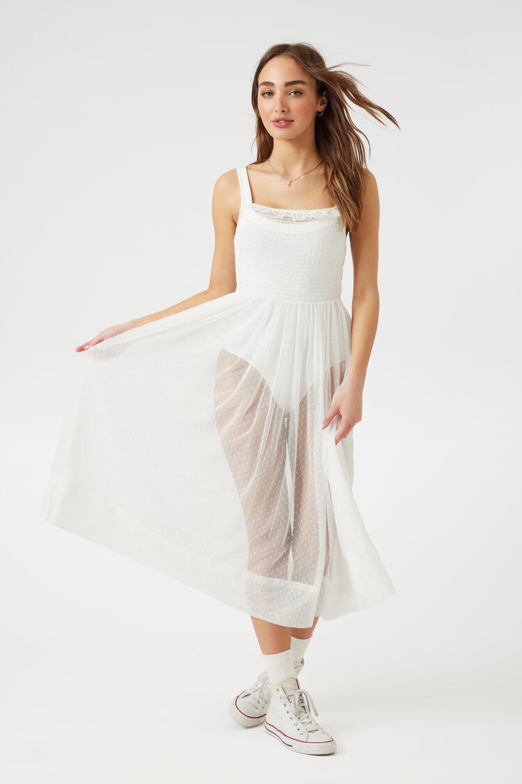 Forever 21 sheer outlet mesh embroidered maxi dress