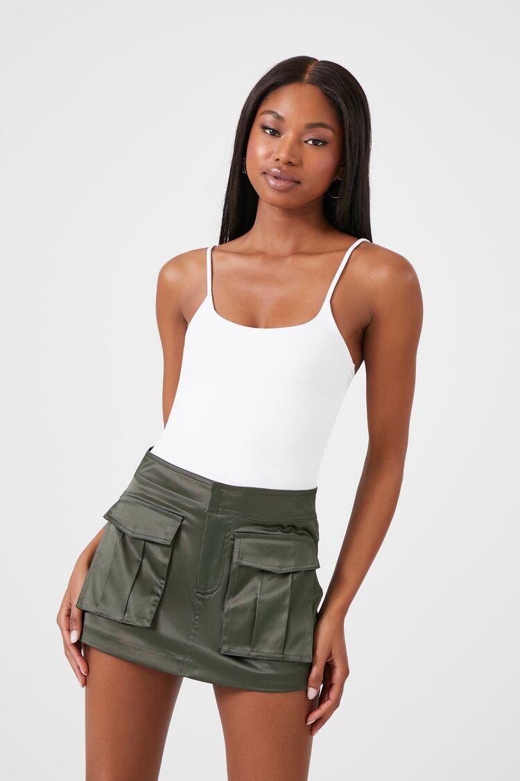 Satin Cargo Skort