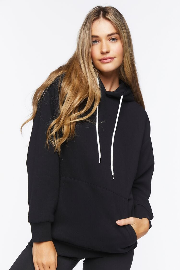 Fleece Drop-Sleeve Hoodie