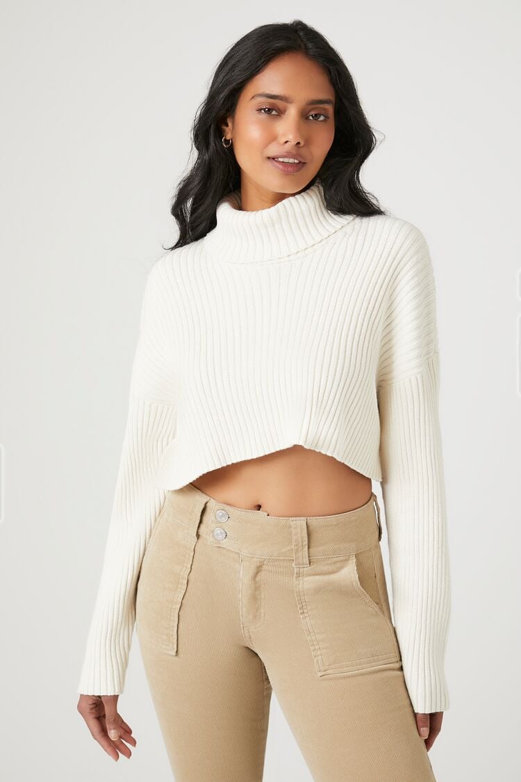 Cropped Turtleneck Sweater