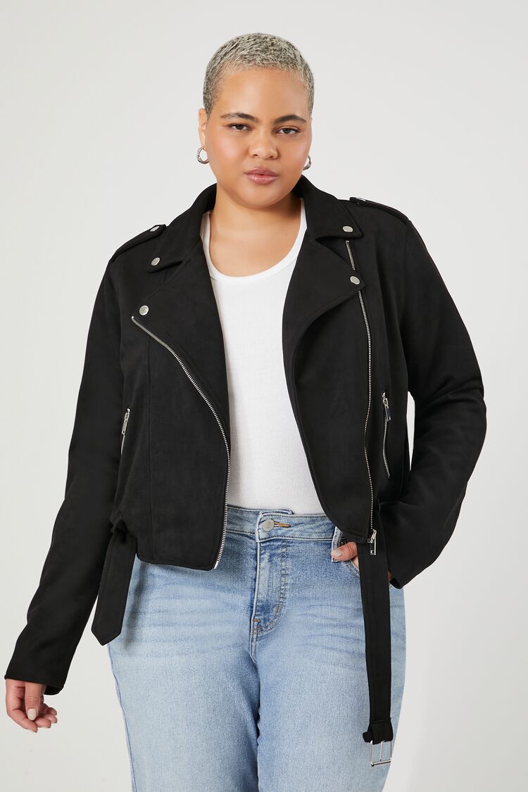 forever 21 black suede jacket