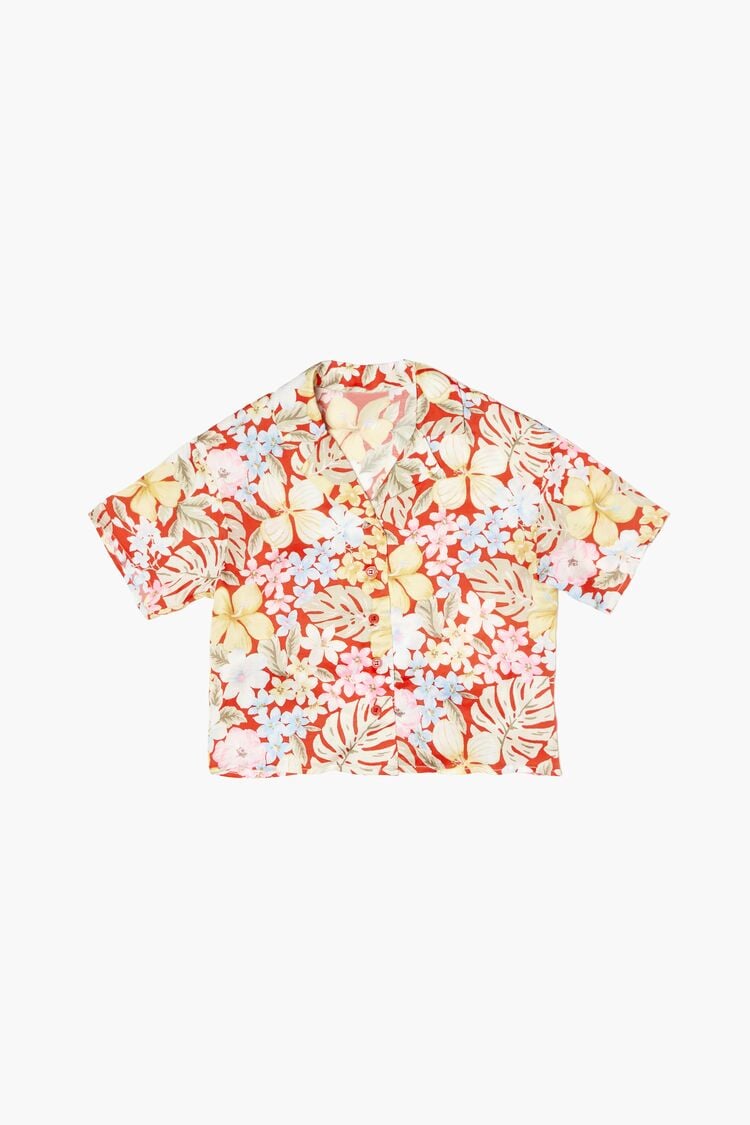 Girls Tropical Floral Print Shirt (Kids)