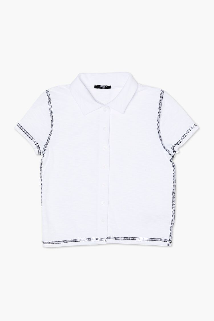 Girls Button-Front Shirt (Kids)