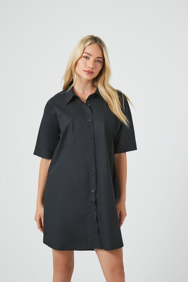 Poplin Mini Shirt Dress