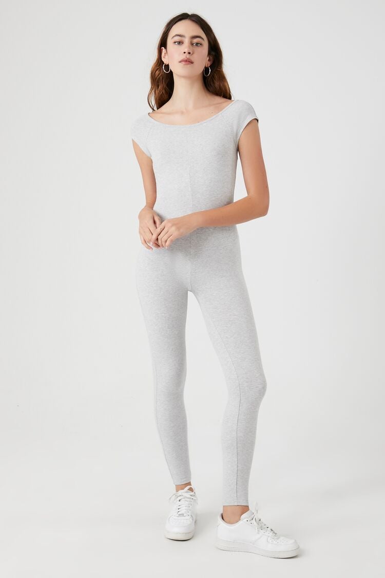 Cap-Sleeve Fitted Jumpsuit